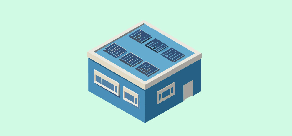 屋根に設置するタイプ