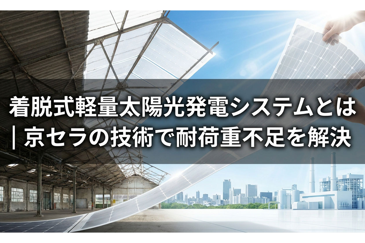着脱式軽量太陽光発電システムとは｜京セラの技術で耐荷重不足を解決
