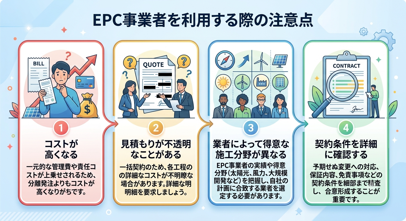 EPC事業者を利用する際の注意点
