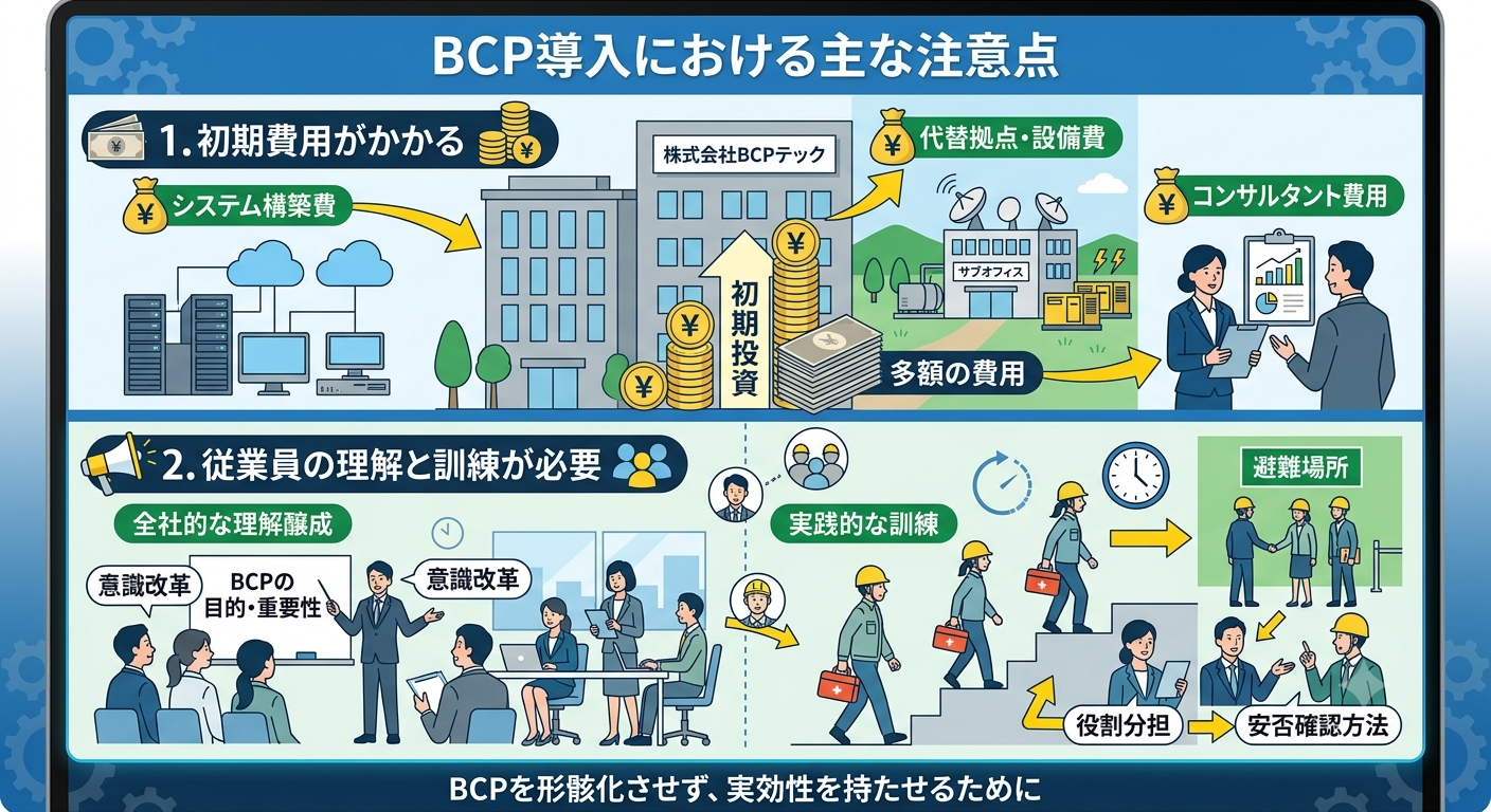 BCP対策で注意すること