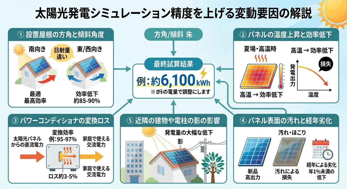 シミュレーション精度を上げるために知っておきたい発電量の変動要因