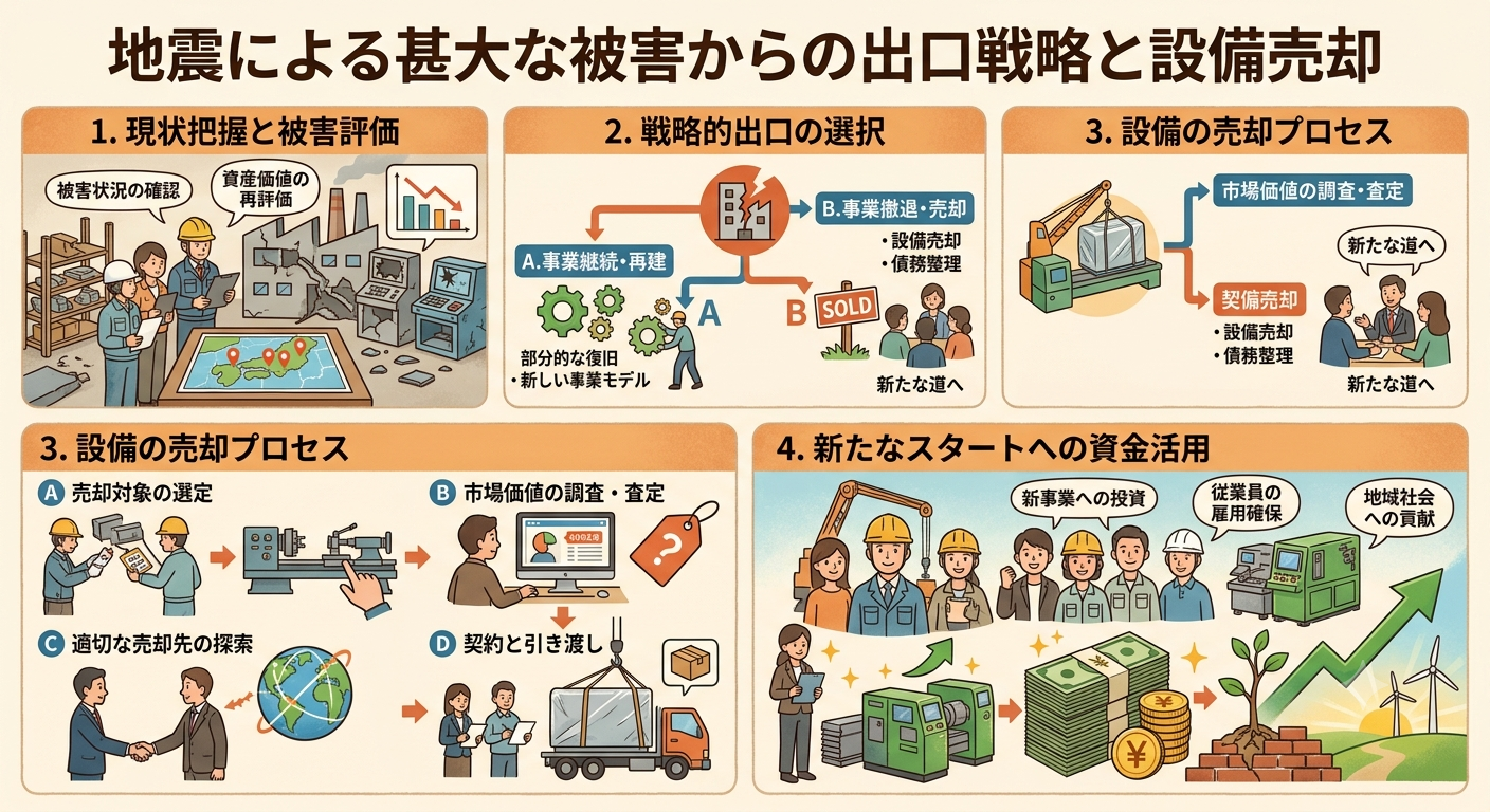 地震による被害が甚大な場合の出口戦略と設備売却