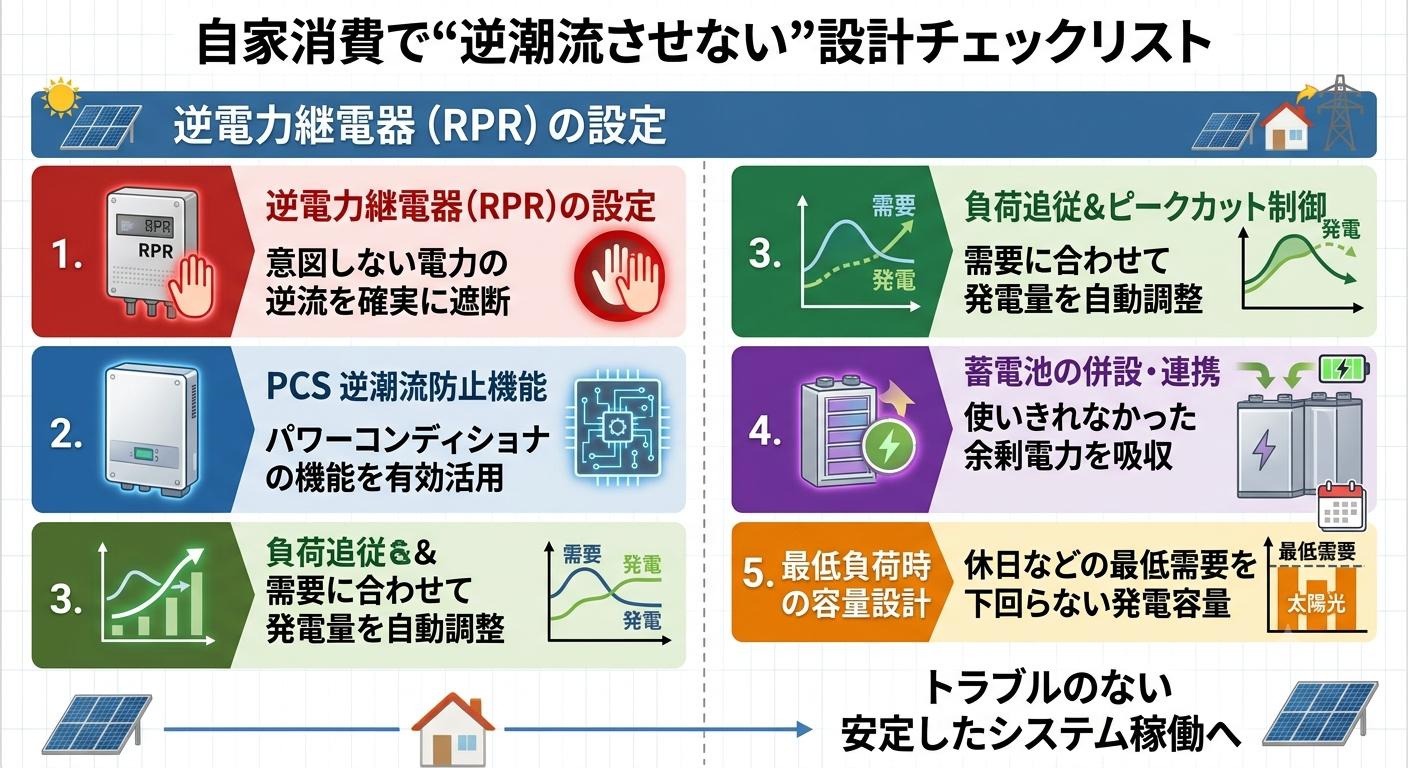 逆潮流なし連系と逆潮流あり連系の違いを比較