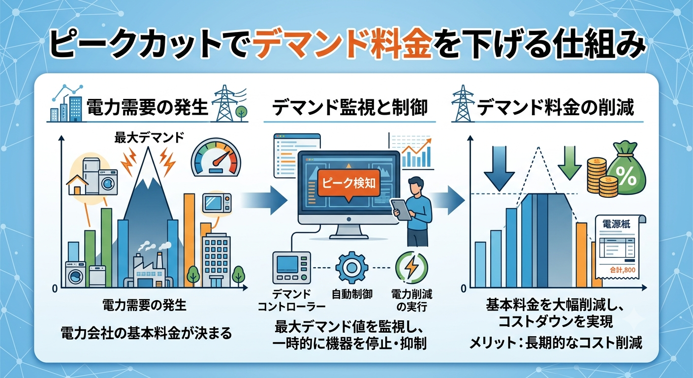 【電気代削減】太陽光の自家消費によるピークカットでデマンド料金を下げる仕組み
