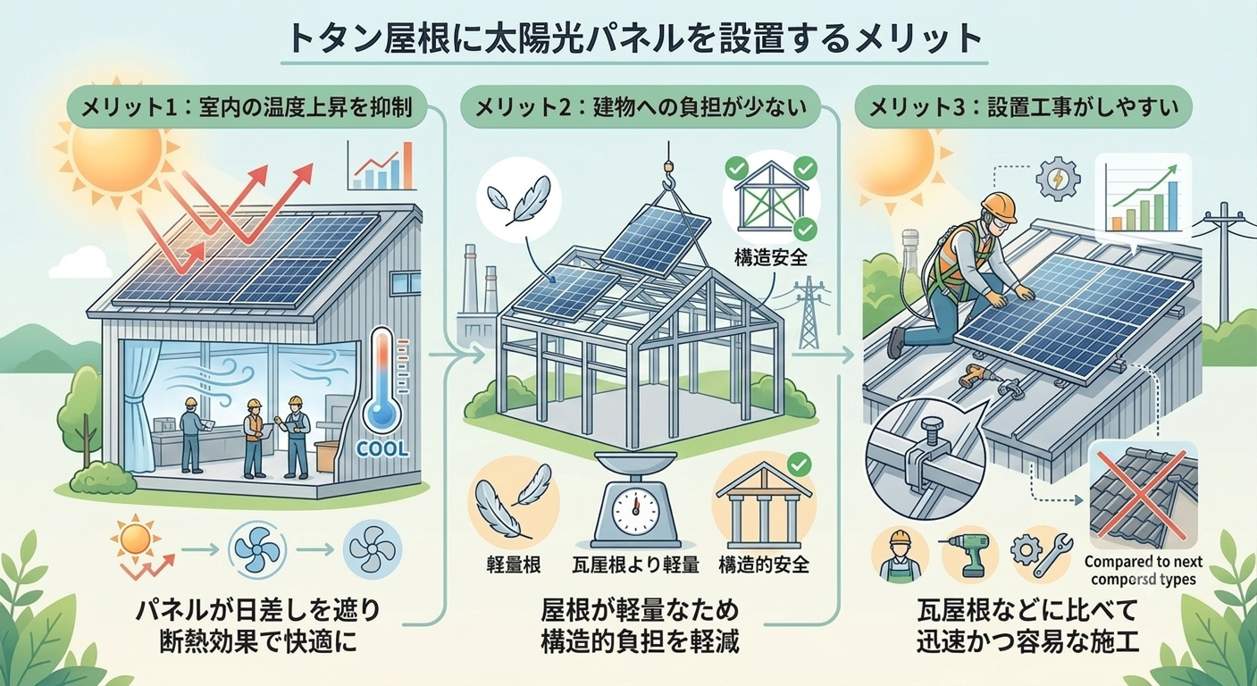 トタン屋根に太陽光パネルを設置するメリット