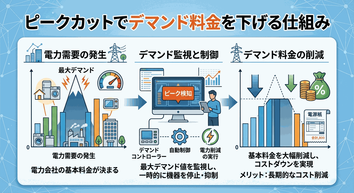 【電気代削減】太陽光の自家消費によるピークカットでデマンド料金を下げる仕組み