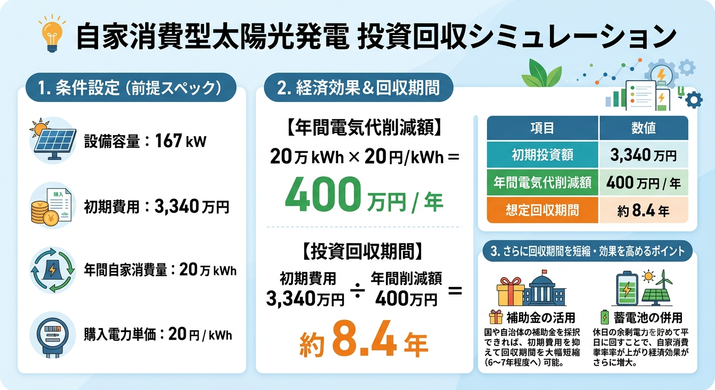 自家消費をメインとする場合の試算