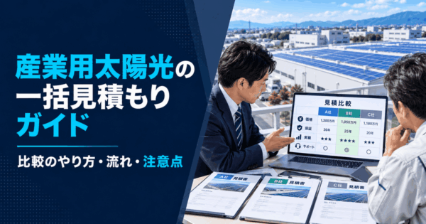 産業用太陽光の一括見積もりガイド｜比較のやり方・流れ・注意点を法人向けに解説